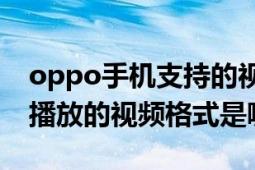 oppo手机支持的视频格式（OPPOS33可以播放的视频格式是哪些）