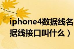 iphone4数据线名字叫什么（iPhone4的数据线接口叫什么）