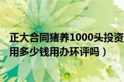 正大合同猪养1000头投资多少钱（加盟正大养猪养500头得用多少钱用办环评吗）