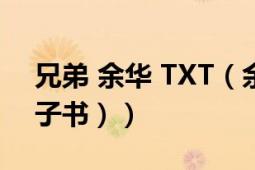 兄弟 余华 TXT（余华《兄弟》下载（txt电子书））