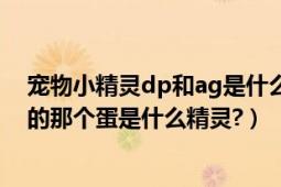 宠物小精灵dp和ag是什么意思（宠物小精灵ag150级小瑶的那个蛋是什么精灵?）