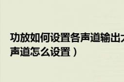 功放如何设置各声道输出大小（次世代音轨在功放上只有两声道怎么设置）