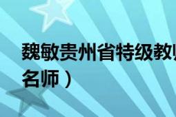 魏敏贵州省特级教师（龚锐 贵州省省级教学名师）