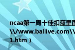 ncaa第一周十佳扣篮里面的背景音乐附视频地址（http:\/\/www.ballive.com\/video\/top10\/week\/19191.htm）