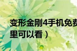 变形金刚4手机免费观看（变形金刚4网上哪里可以看）