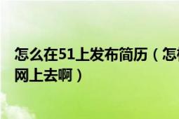 怎么在51上发布简历（怎样把我在51jop上写好的简历发到网上去啊）