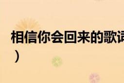 相信你会回来的歌词（依然相信将来再聚歌词）