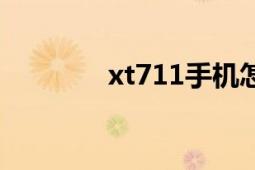 xt711手机怎么样（xt711）