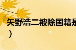 矢野浩二被除国籍是真的吗（矢野浩二死了吗）