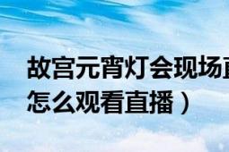 故宫元宵灯会现场直播（2019故宫元宵灯会怎么观看直播）