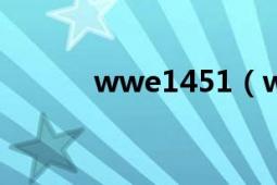 wwe1451（wwe14人物介绍）