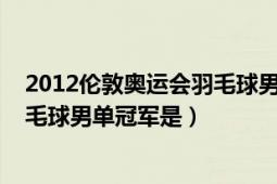 2012伦敦奥运会羽毛球男单决赛中文（2012伦敦奥运会羽毛球男单冠军是）