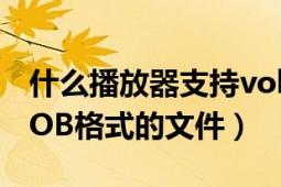 什么播放器支持vob格式（什么播放器支持VOB格式的文件）