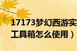 17173梦幻西游实用工具箱（梦幻西游实用工具箱怎么使用）