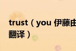 trust（you 伊藤由奈 这首歌曲 的标准 中文翻译）