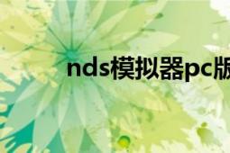 nds模拟器pc版（nds模拟器2.6）