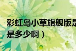 彩虹岛小草旗舰版是干嘛的（彩虹岛小草官网是多少啊）