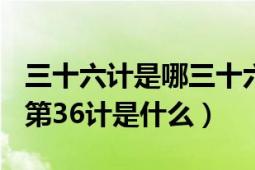 三十六计是哪三十六计1到36（三十六计中的第36计是什么）