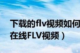 下载的flv视频如何在手机上播放（如何下载在线FLV视频）