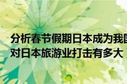 分析春节假期日本成为我国游客（5月赴日旅游仅1700人这对日本旅游业打击有多大）