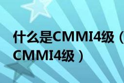 什么是CMMI4级（是不是所有企业都适合做CMMI4级）