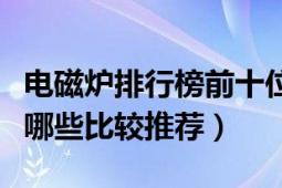 电磁炉排行榜前十位（求电磁炉十大排名榜有哪些比较推荐）