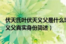 伏天氏叶伏天义父是什么境界（叶伏天义父真实身份叶伏天义父真实身份简述）