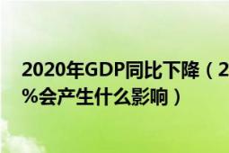 2020年GDP同比下降（2020年第一季度GDP同比下降6.8%会产生什么影响）