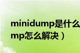 minidump是什么问题（出现minidump.dmp怎么解决）