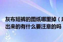 灰布短裤的图纸哪里掉（麻烦问下灰布短裤图纸是在哪里刷出来的有什么要注意的吗）