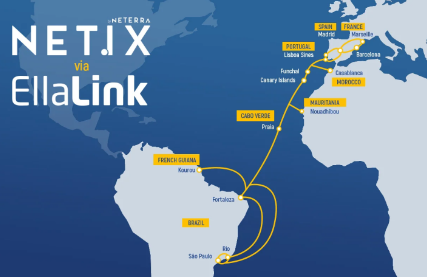 Neterra通过EllaLink确保60ms欧洲到巴西的路线